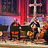 projects4cellos bei ihrem Konzert in der St-Marien-Kirche in Usedom (Stadt) 2023 (Foto: Archiv)