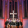 projects4cellos nach ihrem Konzert in der St-Marien-Kirche in Usedom (Stadt) 2023 (Foto: Archiv)