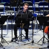 Die Vier EvangCellisten & Rhett Bender beim Festival-Abschlusskonzert (Foto: Archiv)