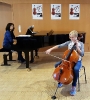 Mit Violetta Köhn (Kl) während der Cello- und Kammermusikkurse innerhalb der 