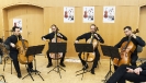 Die Vier EvangCellisten bei ihrem Auftritt im Ensemble-Konzert innerhalb der 