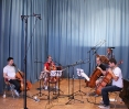Im Saal in Weimar mit dem Flötisten Martin Seel für die Aufnahmen innerhalb der CD 