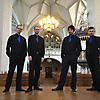 Die Vier EvangCellisten nach ihrem Konzert in der St.-Johanniskirche in Plauen im Vogtland 2016 (innerhalb der 