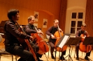 Hof 2015 (Die Vier EvangCellisten bei den 3. Hofer Cellotagen) (Foto: Christine Wild)